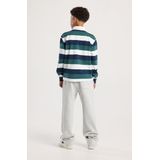 America Today - Gestreepte Polo - Blauw - Poloshirt