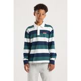 America Today - Gestreepte Polo - Blauw - Poloshirt