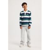 America Today - Gestreepte Polo - Blauw - Poloshirt