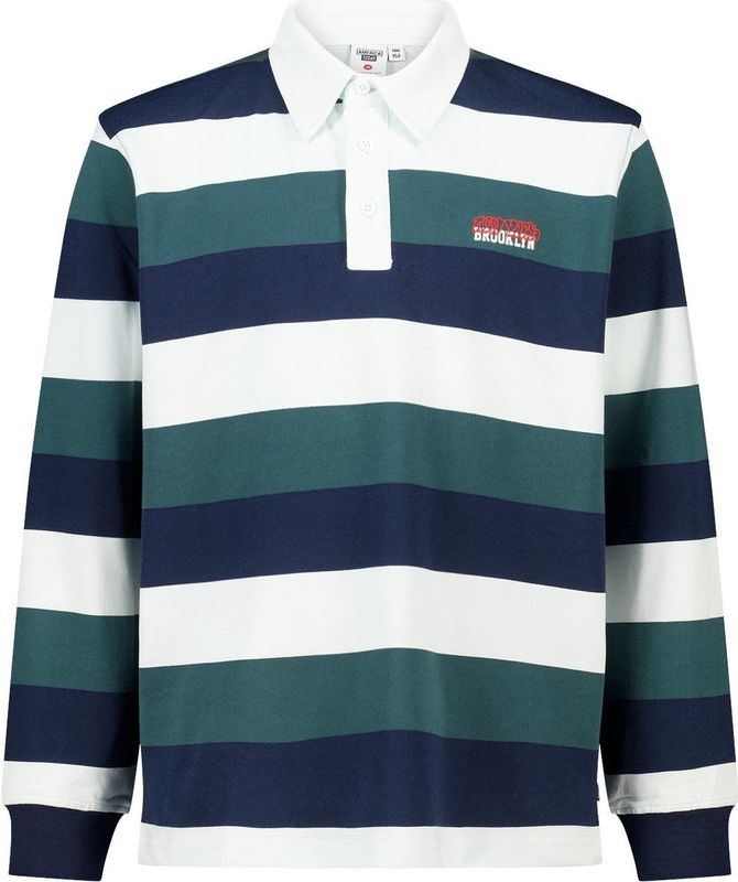 America Today - Gestreepte Polo - Blauw - Poloshirt