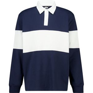 America Today - Lucas - Heren Polo - Witte Colorblock - Lange Mouwen