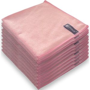 MAUS microvezeldoekjes professional - rood roze - 10 stuks - 40x40cm - zonder schoonmaakmiddel effectief