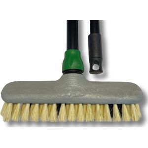 MAUS ankerborstel met steel - zachte schrobborstel 25 cm. - natuurlijke vezels - schrobber met steel - made in EU