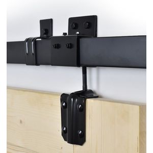 Barnwoodweb Schuifdeursysteem Box Track - zwart - 400 cm - wandbevestiging