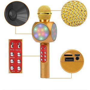 Karaoke microfoon (goud) - Draadloos - Bluetooth speaker - TikTok trend - Android - iOS