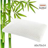 Latex Hoofdkussen Palau - Bamboevezel Dubbeldoek - Latex Kern - Ventilerend - Antiallergisch - Firm 60x70