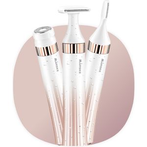 Smart-tech® 3 In 1 Ladyshave - Ontharingsapparaat - Haarverwijderaar - Scheerapparaat Voor Nat En Droog Scheren - Bikini Trimmer Voor Vrouwen - Rose Gold