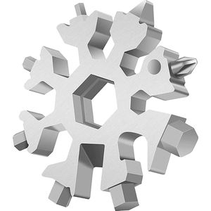 Mini 18 in 1 Multitool Gereedschap Sleutelhanger - Snowflake Multi Tool - Inbussleutel - Schroevendraaier
