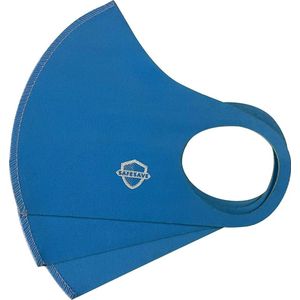 SafeSave mondkapjes-niet medische mondmasker-wasbare en herbruikbare neopreen stoffen mondkapje met leuke print/design-unisex mondkap-3 stuks-cerulaan blauw
