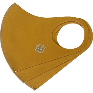 SafeSave mondkapjes-niet medische mondmasker-wasbare en herbruikbare neopreen stoffen mondkapje met leuke print/design-unisex mondkap-3 stuks- marigold