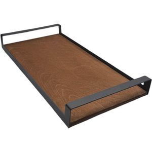 Industrial Living - Dienblad - Zwart - Rechthoekig - Medium - Hout - Metaal
