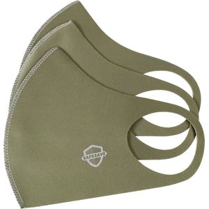 SafeSave Mondmasker- Mondkapje Wasbaar en Herbruikbaar- Niet Medisch Mondkapjes- Olive Branch- 3 Stuks