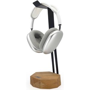 Industrial Living Koptelefoon Houder –Gaming Headset Stand  – Hoofdtelefoon Standaard Bureau– Hout - Metaal