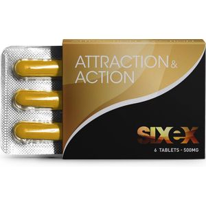 Sixex erectiepillen - Natuurlijke Viagra pillen voor mannen - Libido verhogende erectiepil man - Natuurlijk – Vervanger voor Kamagra - 6 stuks - Goud