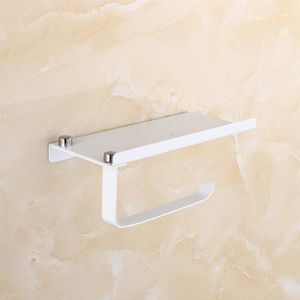 Badkamer Papier Telefoon Houder Rvs Toiletpapier Plank Holder Wall Mount Mobiele Telefoons Handdoekenrek Badkamer Accessoires