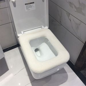 Bathroom Square Toilet Seat Cover Winter Washable Warmer Mat Toilet Cover Cushion Lid Pad Home Decor Toilet Seat Cover