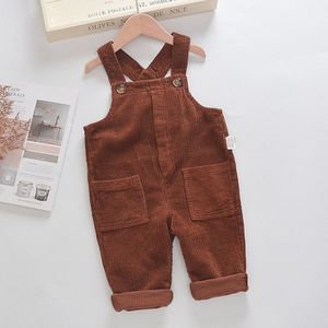 Jongen Broek Autunm Winter Corduroy Kids Overalls Casual Broek Katoen 1-4 Jaar Oude Baby Boy Kleding