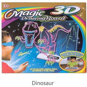 Schrijfbord Kinderen Speelgoed 3D Verlichte Tekentafel Schilderen Magic Pad Deluxe Light Up Led 3D Tekening Tablet