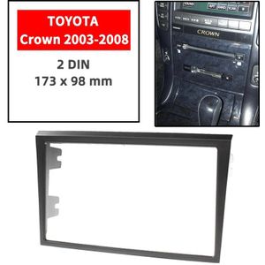 Dubbel Din Radio Fascia voor TOYOTA Crown 2003 Panel Dash Mount Installatie Trim Kit Gezicht Zwart Frame GPS 173x98mm