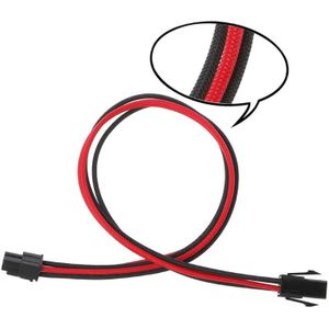 Atx Eps Cpu 4PIN Vrouw Naar Man 18AWG Psu Extension Netsnoer/Kabel Met Rode/Zwarte Kous