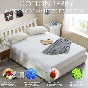 Lfh Twin/Full/Queen/Koning Terry Waterdichte Matras Cover Hoeslaken Matras Pad Stof Mijt Matras Protector sofa Bed Cover