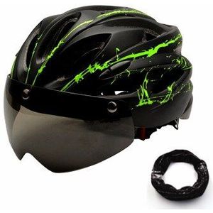 Cool Fietshelm Zwart Bril Ultralight Patroon Fietshelm Riding Mtb Weg Mountainbike Integraal Gegoten Fietshelmen