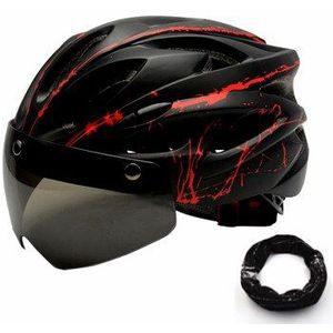 Cool Fietshelm Zwart Bril Ultralight Patroon Fietshelm Riding Mtb Weg Mountainbike Integraal Gegoten Fietshelmen