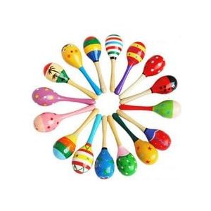 Multicolor Houten Maracas Vroegschoolse Onderwijs Rammelaars Speelgoed Muziekinstrumenten Voor Baby
