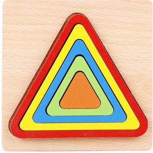 Kids Houten Legpuzzels Kleurrijke Geometrische Vorm Stereo Puzzel Speelgoed Voor Kinderen Vroeg Eductaional Preschool Home Training