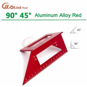 Houtbewerking T-Type Gauge Multifunctionele Vierkante Aluminium 45 Graden 90 Graden Heerser Draagbare Gids Regel Houtbewerking Gereedschap