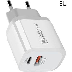 Pd Qc 3.0 Dual Usb Charger 18W Quick Charge Eu Us Eu Au Plug Voor Iphone X 8 Plus note 10 9 Power Levering Mobiele Telefoon Adapter