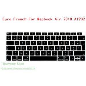 Franse Franch Clavier Coque De Bescherming Azerty Toetsenbord Cover Voor Apple Macbook Air 13 Met Retina Display Touch Id a1932
