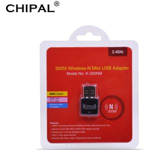 Chipal Wps Usb Wifi Adapter 802.11n 300Mbps Draadloze Pc 5dBi Externe Antenne Hoge Snelheid Mini Draadloze Netwerkkaart Laptop