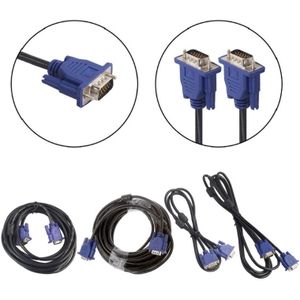 1.35M 3M 5M 10M 1080P Vga Hd 15 Pin Mannelijk Naar Verlengkabel Cord voor Pc Laptop Projector Hdtv Monitor