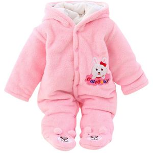 Baby Winter Kleding Pasgeboren Baby Jongens Meisjes Lange Mouwen Kleding Baby Cartoon Fleece Hooded Romper Kostuum Jumpsuit