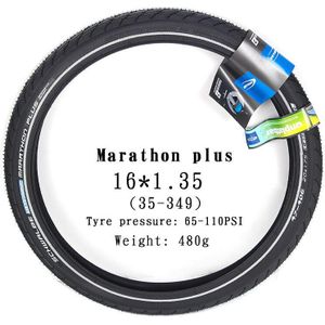 Schwalbe Marathon Plus Banden 16Inch 406 20 Inch Staaldraad Steekwerende 16*1.35 20*1.35 1.75 klein Wiel Diameter Reizen Band