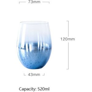 520Ml Crystal Clear Gekleurde Stemless Wijnglazen Creatieve Sterrenhemel Glas Water Cup Sap Koud Drankje Ontbijt Melk cup