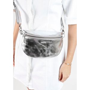 Sacha - Metallic zilverkleurige crossbody bag