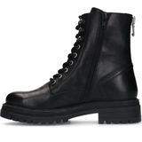 Sacha Leren Veterboots Zwart