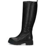Sacha - Dames - Zwarte Hoge Leren Laarzen - Leer - Chunky Zool