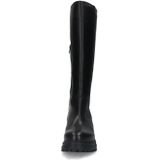 Sacha - Dames - Zwarte Hoge Leren Laarzen - Leer - Chunky Zool