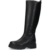 Sacha - Dames - Zwarte Hoge Leren Laarzen - Leer - Chunky Zool