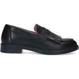 Sacha Leren Loafers met Franjes Zwart