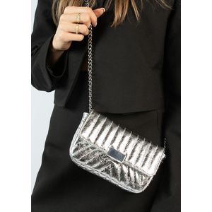 Sacha - Zilveren metallic crossbody tas