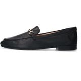 Sacha - Zwarte Leren Loafers - Goudkleurige Chain - Leer