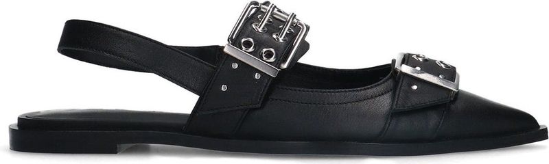 Sacha - Slingbacks - Zwart - Leer - Gespdetail