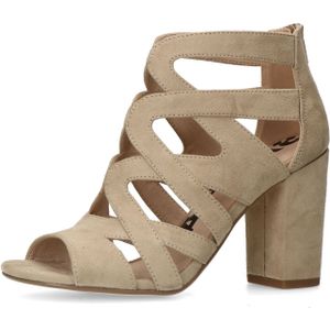 Sacha - Sandalen - Beige - Suède - Rits aan de Achterkant