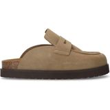 Tamaris - Trotteur - Loafers - Beige - 35 mm Plateau met Blokhak