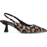 Sacha - Leopard Slingback Pumps - Zwart - Leer