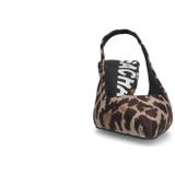 Sacha - Leopard Slingback Pumps - Zwart - Leer